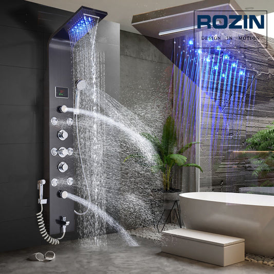 Chuveiro Acqua Modern com Luz Led e Sistema Spa Massagem