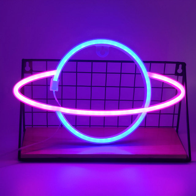 Planet Led Neon Luminaria de Parede